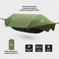 3-in-1 Waterproof Camping Hammock with Mosquito Net & Rainfly,