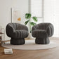 Modern 360 Degree Swivel Accent Sofa Chair Set of 2,Velvet Fabric