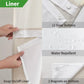 Hotel Polyester Textured Shower Curtain with Snapin Fabric Liner Set,