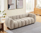 88" Oversized Boucle Fabric Sofa Tufted Deep Seat