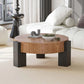 Round Coffee Table with Hidden Storage