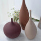 Set of 3 Modern Ceramic Vases, Minimalist Decor
