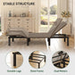 Adjustable Queen Bed Frame w/Dual Motor Remote, 6" Gel Memory Foam Mattress, Head & Foot Incline,