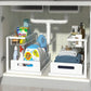 [Sliding Pull-out Cabinet Rack] 1/2pcs Sliding Pull-out Metal Cabinet Sorting Rack | Lower Sink Kitchen Storage