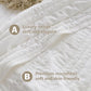 Queen Size Velvet Quilt Set 3 Pieces Ultra-Soft Bedspread Coverlet with 2 Pillow Shams Lightweight