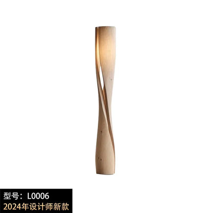 Stunning Handmade Solid Wood Creative Shaped Floor Lamp Wabi-sabi