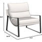 Linen-Accented Armchair with Upholstered Seat, Metal Base, Removable Cushion