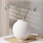 Large White Ceramic Vase, 9.8 Inch Tall for Home and Table