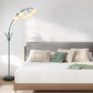 LED, Green Floral Standing Lamp, Acrylic Shade,