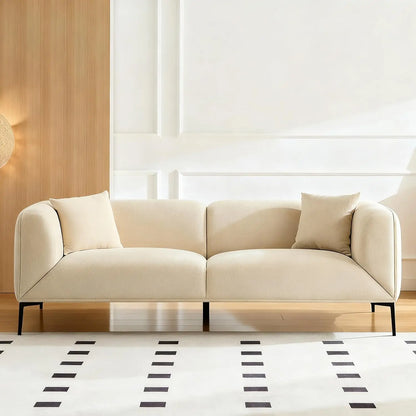 82.7" Modern Couch Upholstered Boucle Sofa with Metal Legs