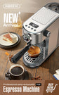 Coffee Maker  20 Bar Semi Automatic Super Slim ESE POD & Powder Espresso Cappuccino Machine