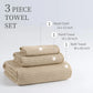 3-Piece Oversized Microfiber Waffle Bath Towels Set